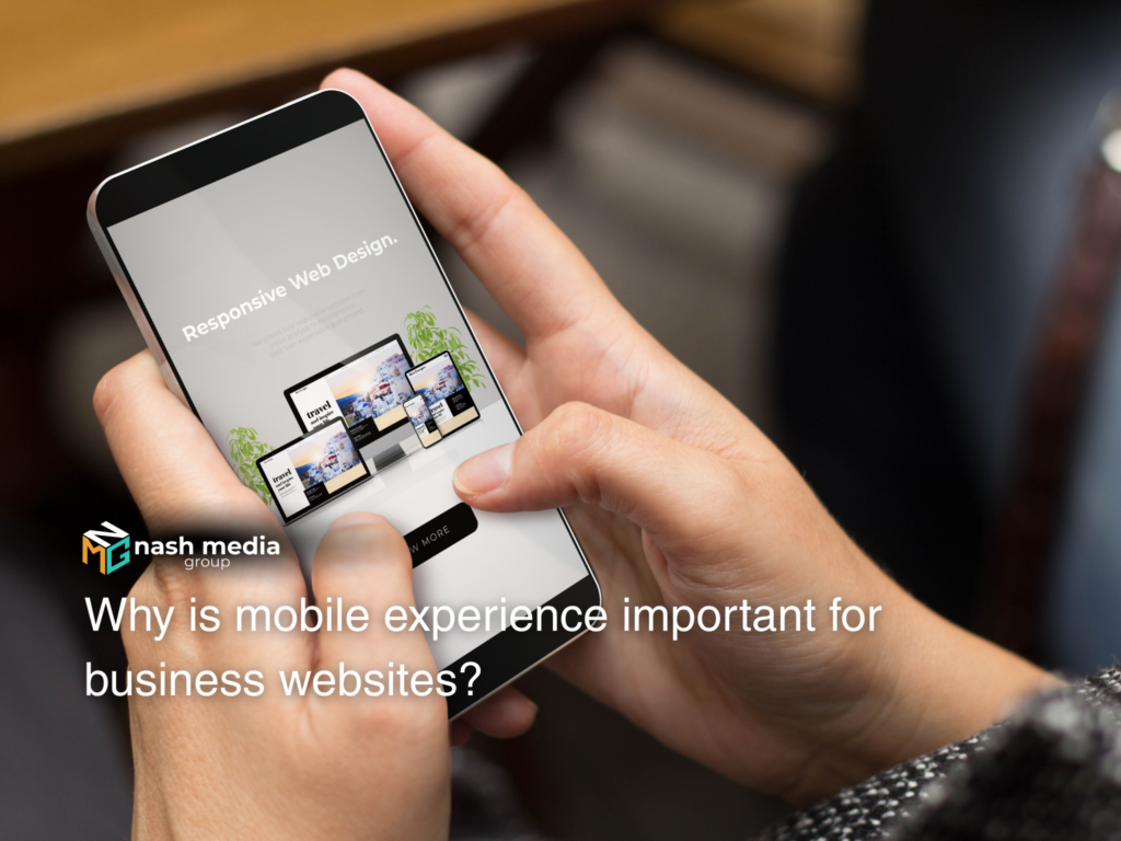 Mobile user browsing a business website on a smartphone showing the importance of mobile-friendly web design