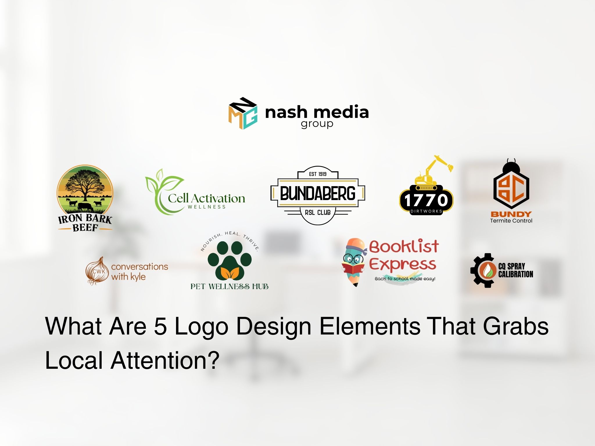 A compilation of professional logos made by Nash Media Group