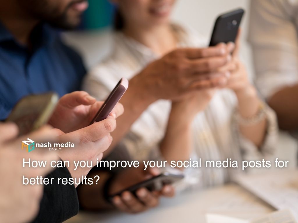 Close-up of people using smartphones, highlighting mobile-friendly social media posting strategies