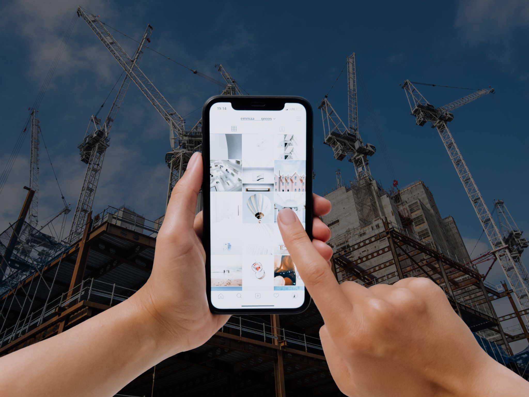 A tradies social media account