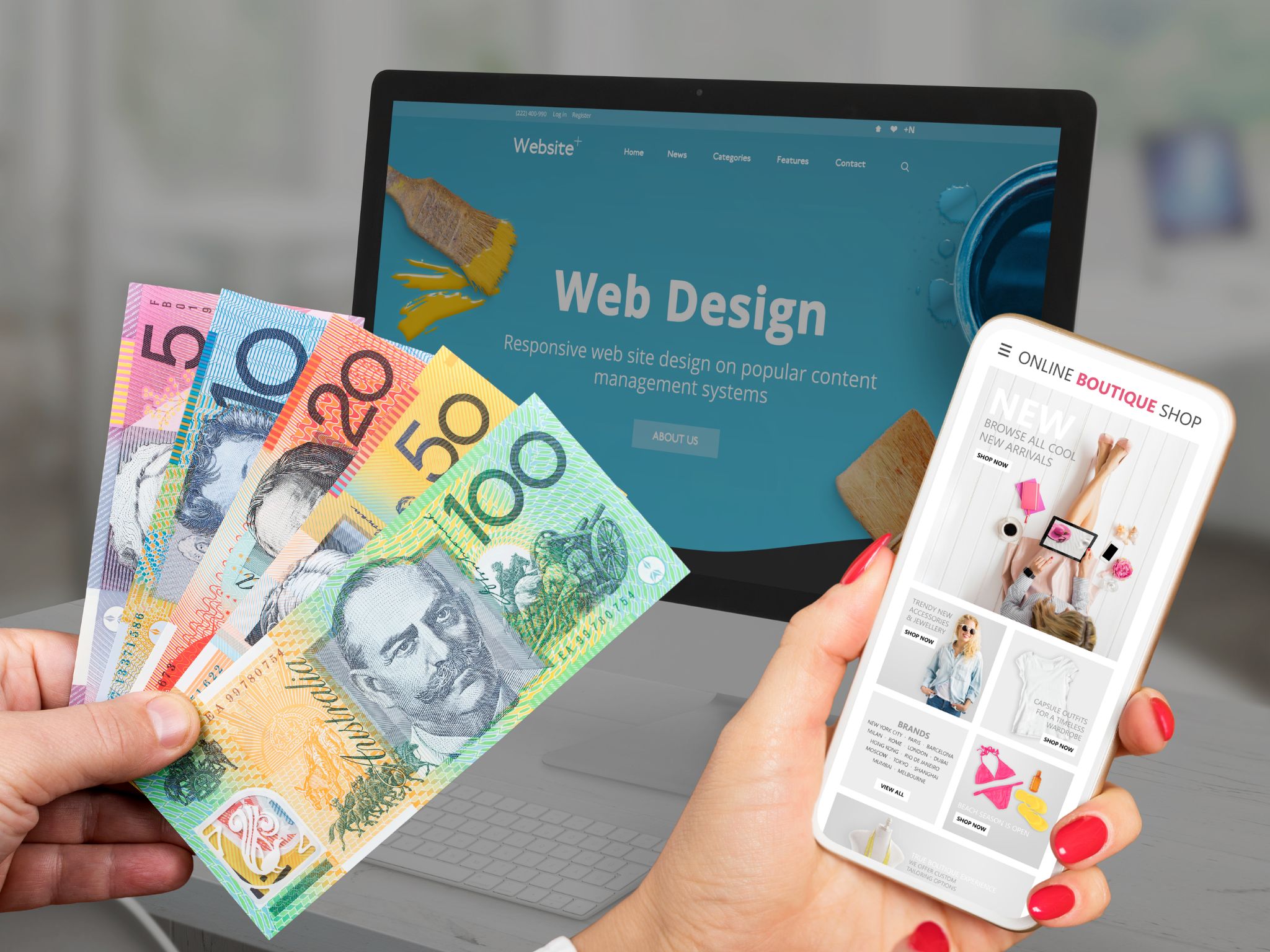 A show of cost for website design